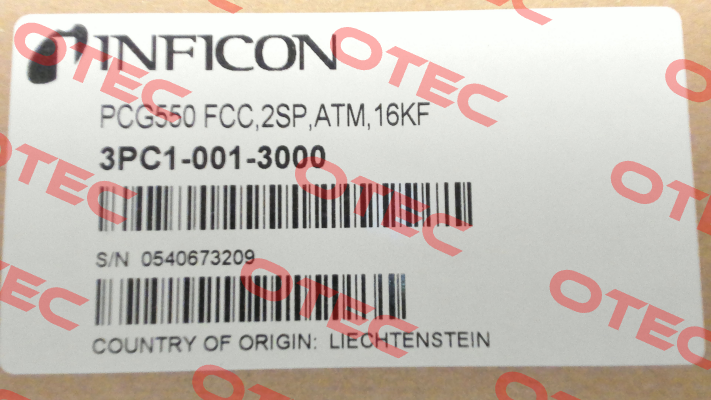 Nr. 3PC1-001-3000 Type PCG550 FCC,2SP,ATM,16KF Inficon